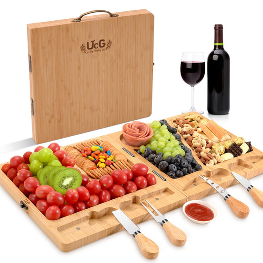 Bamboo Charcuterie Board Set